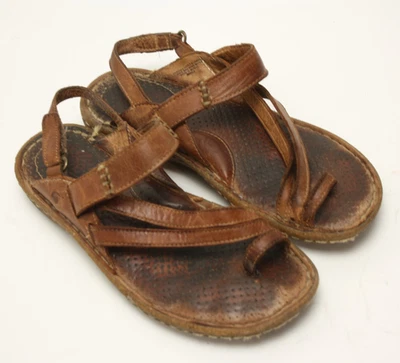 Born Sandals Womens Size 7.5M/38 Brown Handcrafted Distressed Leather*READ - Image 1 of 4