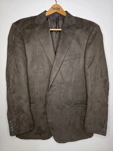 Dockers Dark Brown Suede Sport Coat Jacket Blazer Mens Size 46R - Picture 1 of 7