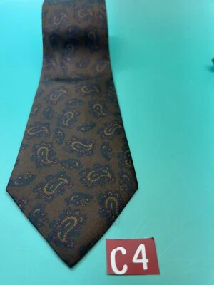 Галстук Neiman Marcus сделано в Италии 56 дюймов x 3,5 коричневый/пейсли - Изображение 1 из 4