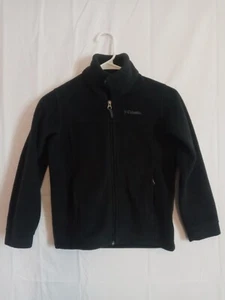 Columbia Sweater Kids Small Black Fleece Full Zip Cozy Comfy Outdoor Top RN69724 - Picture 1 of 5