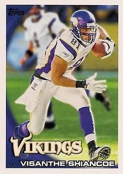 2010 Topps #134 Visanthe Shiancoe VIKINGS - Image 1 of 2
