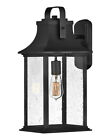Hinkley Lighting 2395 Black 19"H Outdoor Wall Sconce With Seedy Glass