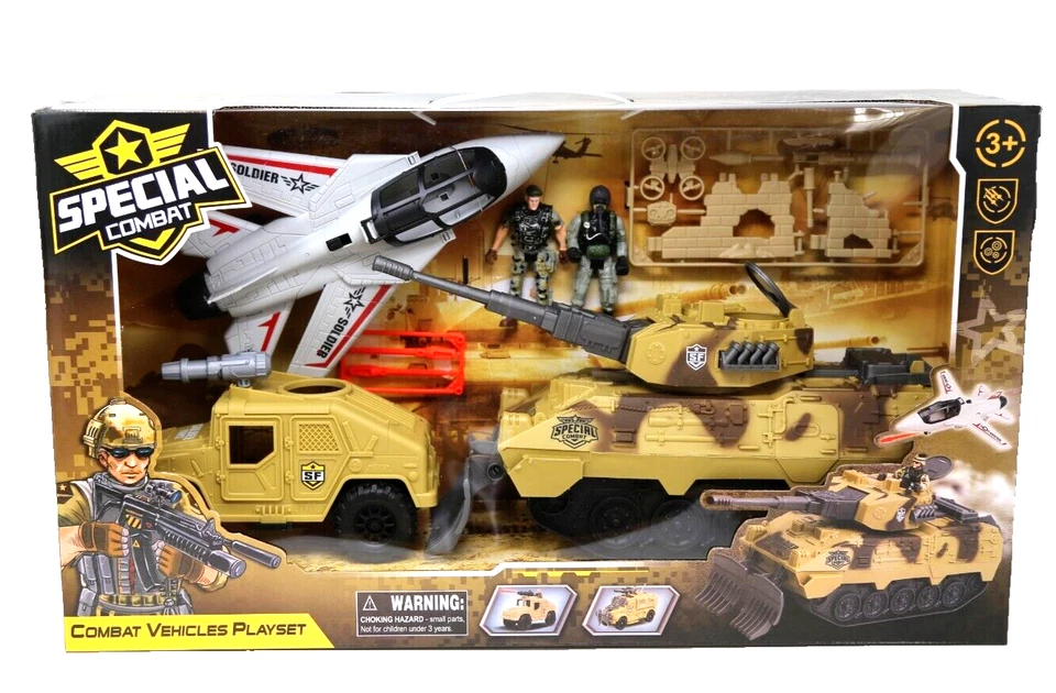 Juego de Combate Especial con Vehículos Militares Figuras de Acción y Accesorios (3+) Foto 1 de 4
