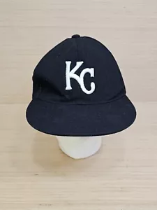 Kansas City Royals Cap Hat Black Embroidered KC Men Leader Tag Fitted Size 8 - Picture 1 of 6