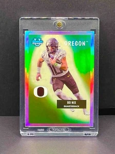 Bo Nix RARE ROOKIE RC REFRACTOR INVESTMENT CARD BOWMAN CHROME ROY MINT - Picture 1 of 12