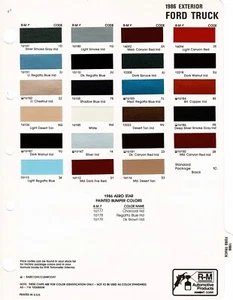 1986 FORD F-150 PICKUP TRUCK RANGER BRONCO ECONOLINE PAINT CHIPS (R-M) - Picture 1 of 1