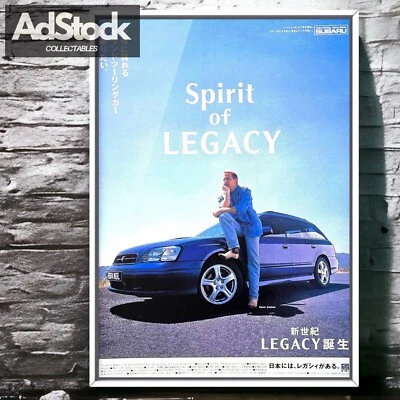 90's Authentic Official Vintage SUBARU Legacy Ad Poster, BE5 BH5 touring wagon - Image 1 of 4