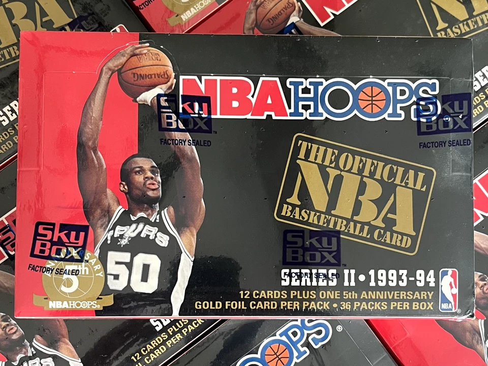 Skybox Hoops 1993-94 Series II Trading Card Box nba Basketball