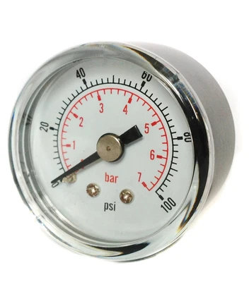 KINSTRUMENTATION Pressure Gauge 50mm 1/8 BSPT Rear Back 0/15,30,60.100,160,300 PSI & Bar