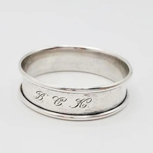 Antiker runder Sterling Serviettenring R Blackinton 1/2 Zoll - Bild 1 von 5