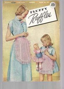 Patrones de ganchillo con volantes mullidos bordes vintage tapetes collares N54 - Imagen 1 de 9