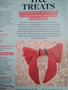 TREE TREATS - Tree Decorations & Scandi Bag Knitting Patterns-Magazine Pull Out - Picture 1 of 5