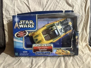 Star Wars Skywalker Speeder With Blast Off Panels Attack Of Clones Sealed 2002 - Picture 1 of 2