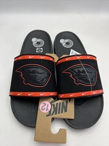 NIKE OREGON STATE OFFCOURT RUTSCHEN SANDALEN SCHWARZ/ORANGE BIBER Gr. 12 - Bild 1 von 5