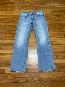 American Eagle Men’s Classic Bootcut Jeans Sz 32x34 Blue Light Wash Cotton Denim - Picture 1 of 7