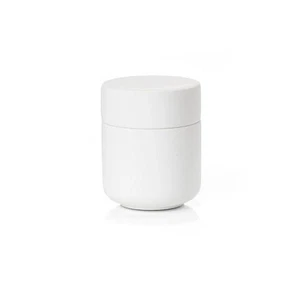 ZONE DENMARK UME STEINGUT GLAS MIT DECKEL WEISS NEU MIT ETIKETT - Bild 1 von 3