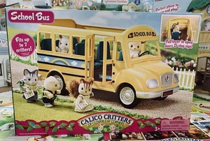 Calico Crittters Sylvanian Families SCHOOL BUS - Picture 1 of 10