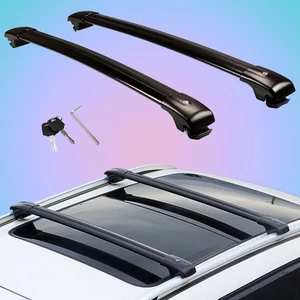 2pc Cross Bar Roof Rack Rails for VW Atlas 2017-24 Luggage Black - Picture 1 of 3