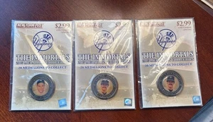 New York Yankees 2005 “The Immortals” 3 Commemorative Medallions, Berra, Guidry - Picture 1 of 2