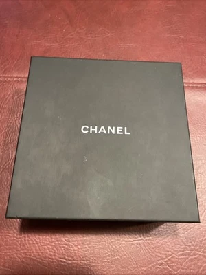 Auténtico Chanel Grande Negro Cuadrado Vacío Caja de Regalo 7.5"x7.5"x3.25" ¡Envío Rápido! Foto 1 de 4