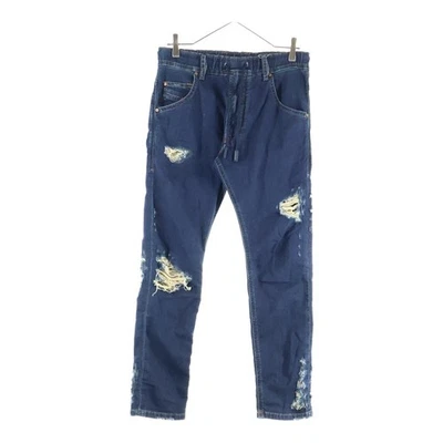 Pantalones de mezclilla DIESEL KROOLEY-NE desgastados ajustados fáciles RT Foto 1 de 4