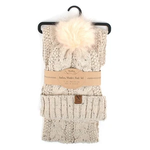 Damen 2-teiliges gesprenkeltes Strickmütze & Infinity Schal Set-von Nollia - Bild 1 von 6