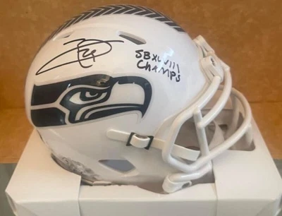 MINI CASCO BAS EARL THOMAS SEATTLE SEAHAWKS FIRMADO SALUDO SB CHAMPS  Foto 1 de 2