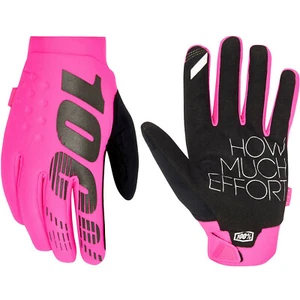 100% BRISKER COLD WEATHER WINTER MOTOCROSS ENDURO BIKE GLOVES NEON PINK - Picture 1 of 4