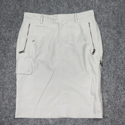 Ralph Lauren Black Label Skirt Womens Sz 30” Gray Pencil Zipper Pockets Designer - image 1 of 4
