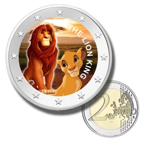 Moneda de 2 euros color El Rey León - Imagen 1 de 2