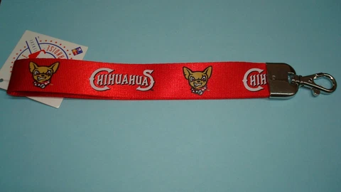 PSG 8"  RED EL PASO CHIHUAHUAS LANYARD KEYCHAIN 2 SIDED WITH LOBSTER CLIP NEW Cover