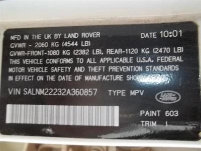 Used Rack and Pinion Assembly fits: 2002 Land rover Freelander Power Steering Gr - Image 1 of 4