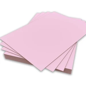 A4 Light Pink Colour Coloured Card 160gsm Copier Ream Sheet 210mm x 297mm - Picture 1 of 8