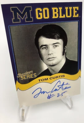TK Legacy TOM CURTIS AUTO Signed M GO BLUE Card MGB76  MICHIGAN WOLVERINES - Image 1 of 4