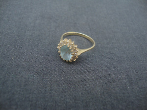 Aquamarine Yellow Gold 14k Gemstone Ring Fine Rings for sale | eBay
