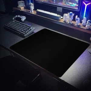 PLAIN UNBRANDED Black Mouse Pad Water Proof Gaming 40x45 4mm thick Computer Desk - Picture 1 of 5