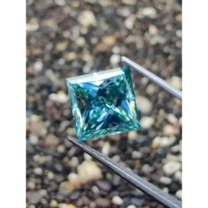5-6 ct. loose Princess Cut Blue Diamond for Ring & Jewelry making- Certified. - Picture 1 of 5