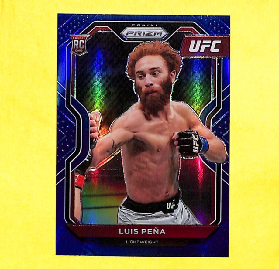 2021 Panini Prizm UFC #27 Luis Pena 96/199 Blue Prizm Rookie Card
