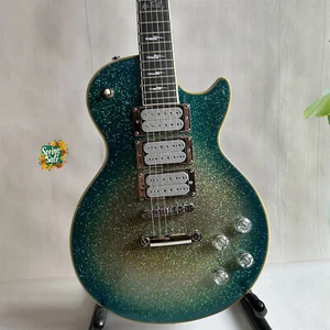 Hotsale LP Ace Frehley Glitter Blue chitarra elettrica HHH pickup hardware cromato - Foto 1 di 14