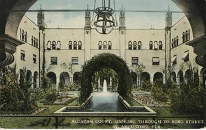 Postal de colección Alcazar Court St. Augustine FL Florida c1912 - Imagen 1 de 2