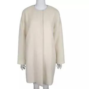 EILEEN FISHER The Fisher Project Cocoon Mantel XS Ivory Sheared Suri Alpaka Wolle - Bild 1 von 17