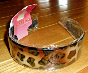 COMPRAR Diadema de plástico vintage 1996 con estampado de leopardo para mujer ¡Nueva con etiquetas sellada la última! - Imagen 1 de 2