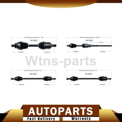 4PÇS CONJUNTO TRAKMOTIVE DIANTEIRO+TRASEIRO JUNTAS CV EIXO EIXO PARA LAND ROVER LR2 2008-2011 - Imagem 1 de 4