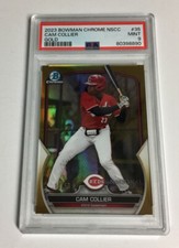 2023 Bowman Chrome CAM COLLIER Gold Refractor NSCC Card 13/50 Reds PSA 9 MINT