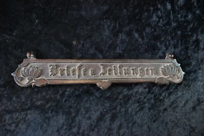 Wunderschöne Briefkastenklappe Türklappe jugendstill Postkasten Massiv Eisen - Bild 1 von 3