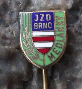 Antique JZD Medlany Czech Agricultural Collective Farming Union Farm Pin Badge - Picture 1 of 2