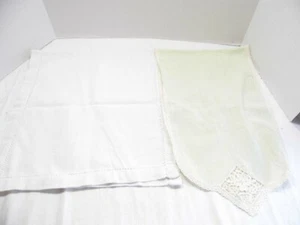 Vintage Kommode Schal, Tischläufer Konvolut 2. 1 ist grün 1 ist weiß. Häkeln - Bild 1 von 10