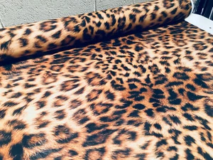 DIGI Leopard Animal Print Fabric Panther Fur Cotton Curtain Material - 55'' wide - Picture 1 of 7
