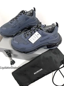 NIB Balenciaga Women’s Ombre Blue Triple S Sneakers Size 40 Authentic - Picture 1 of 7