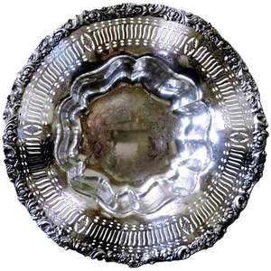 Centerpiece BOWL, Silverplate, EG Webster & Son, EGW&S, Rococo, c1930, 13"dia - Picture 1 of 13